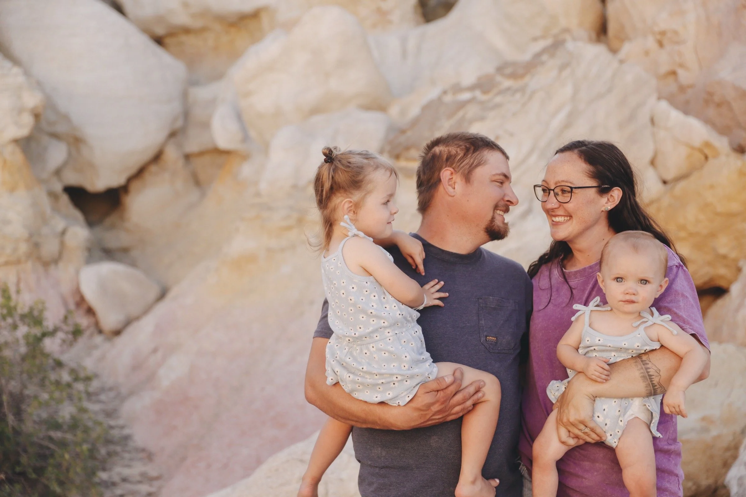 Photo of Dr. Rachel and her family taken by Kate Barcley Creative