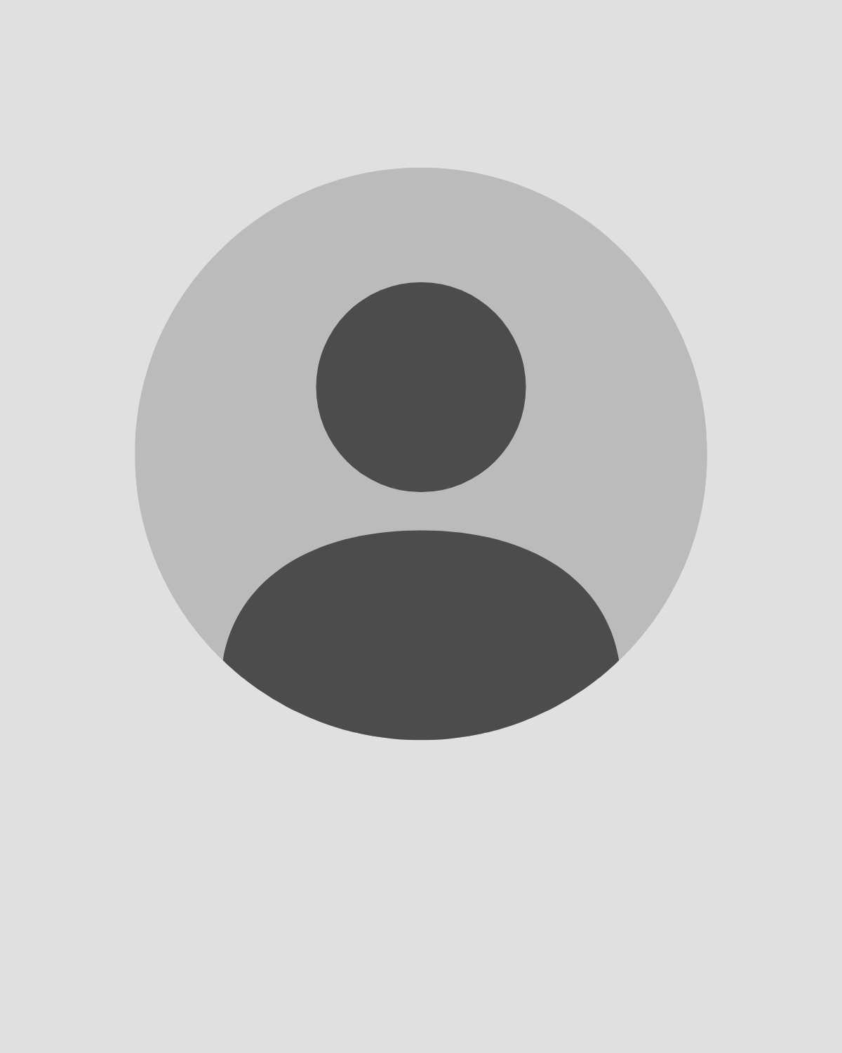 A grayscale placeholder image with a circular icon of a person.