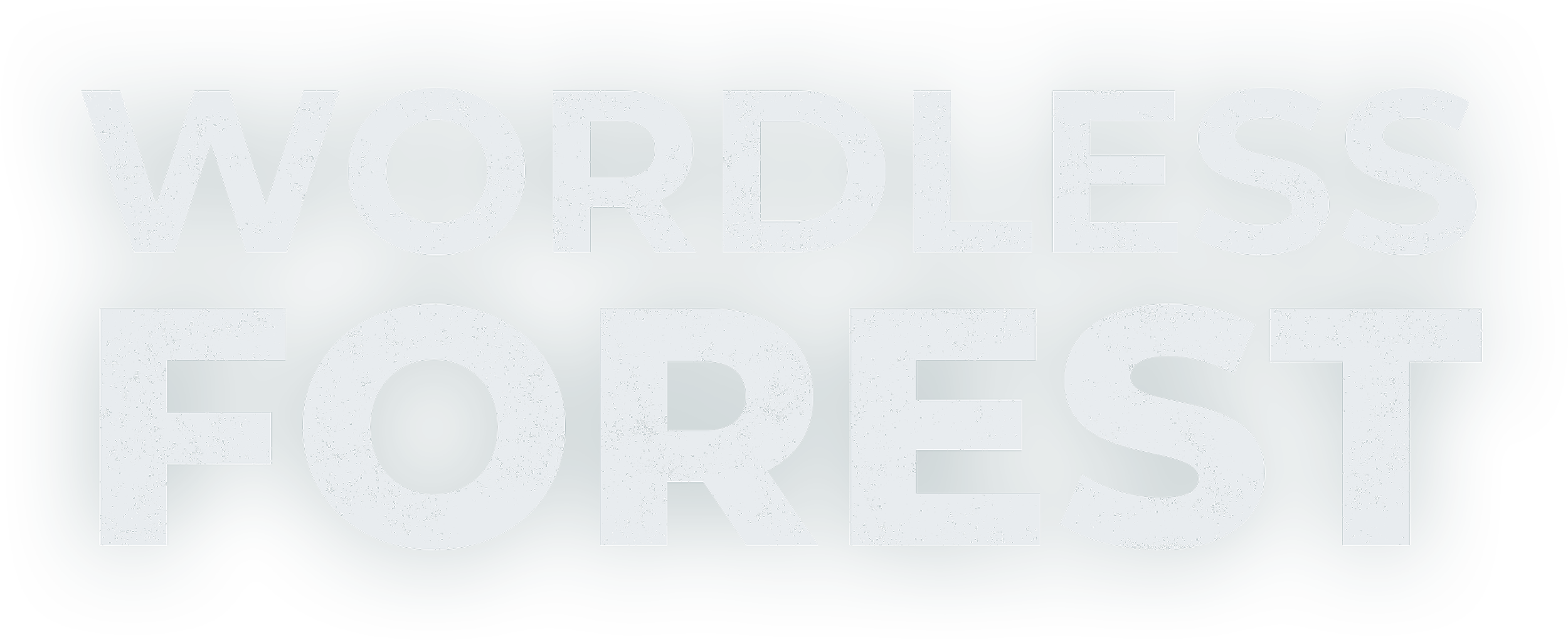 Logo for Wordless Forest, an upcoming single-player survival game combining live-action footage with interactive storytelling on Steam. A cinematic thriller focused on choices and multiple endings rather than crafting and combat.