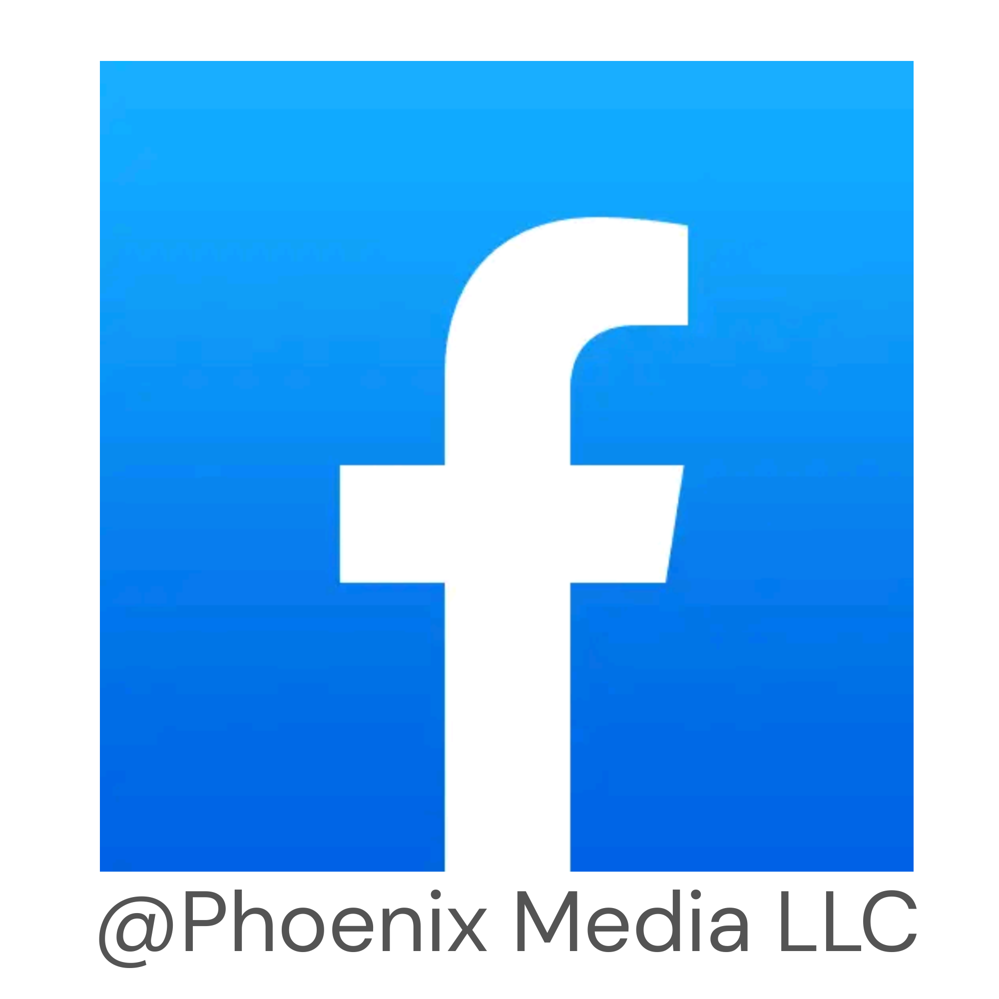 Facebook logo with page name 'Phoenix Media LLC'