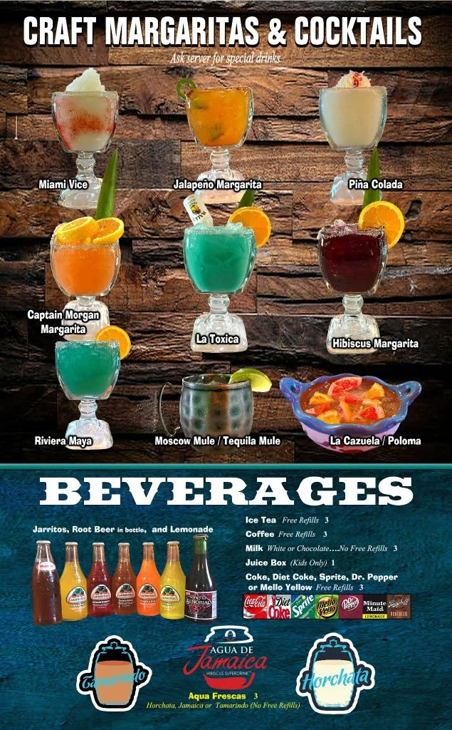 Margaritas, Cocktails & Beverages