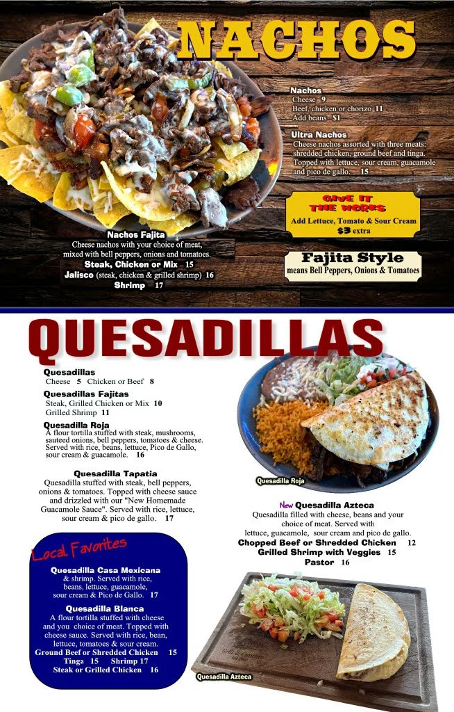 Worlds Best Nachos and Quesadillas