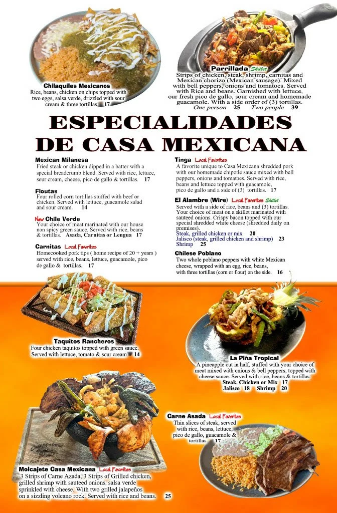 Casa Specials To Satisfy Your Cravings
