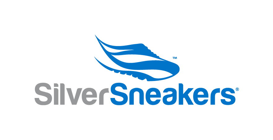 SilverSneakers logo featuring a stylized blue sneaker and text in gray and blue.
