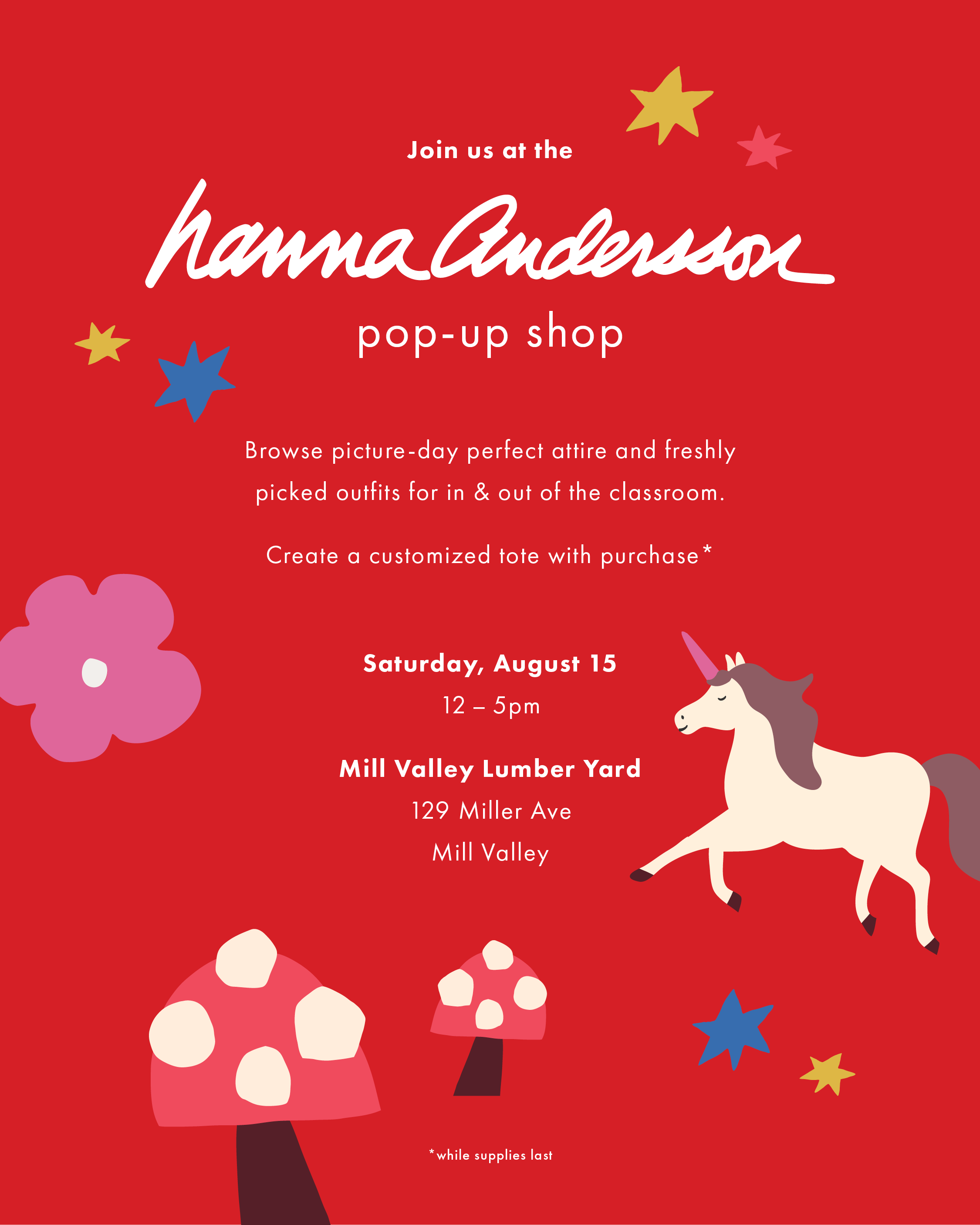 Hanna Andersson Pop up!