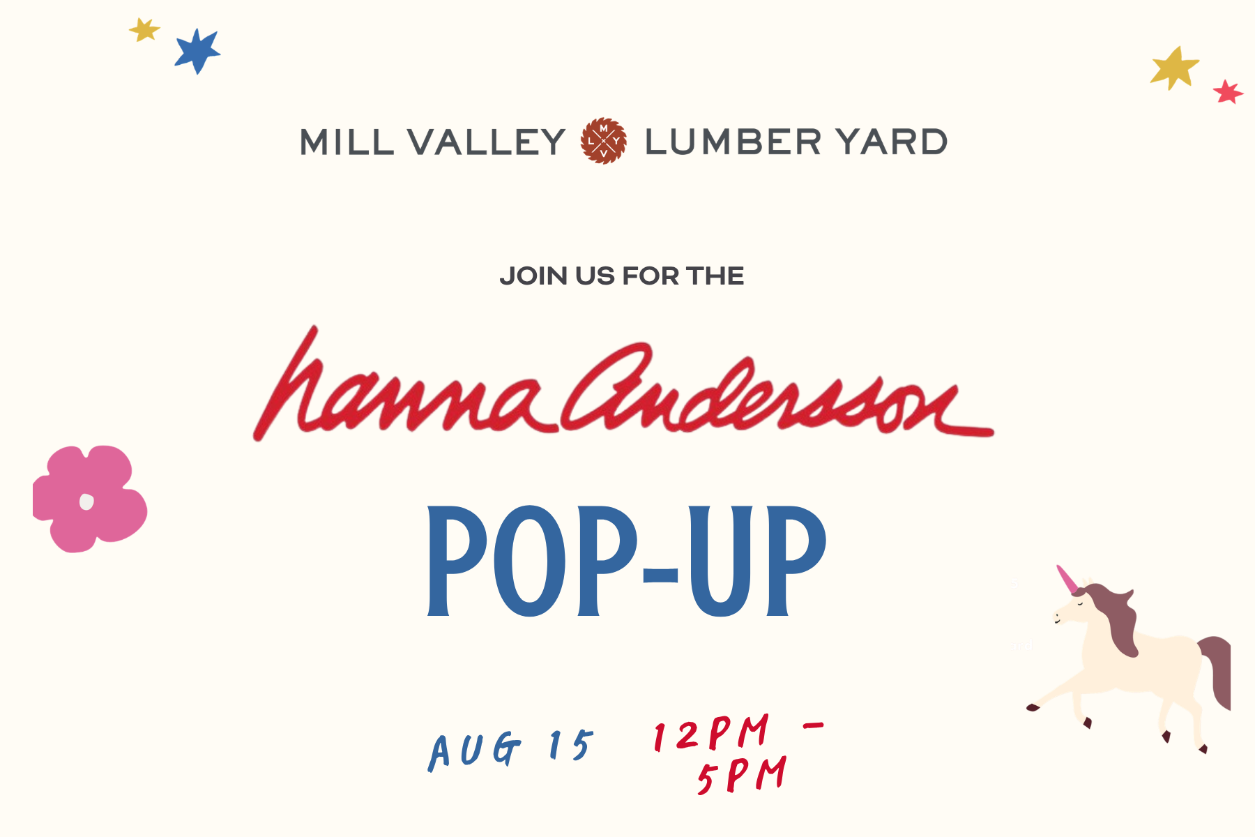 Hanna Anderson Pop up!