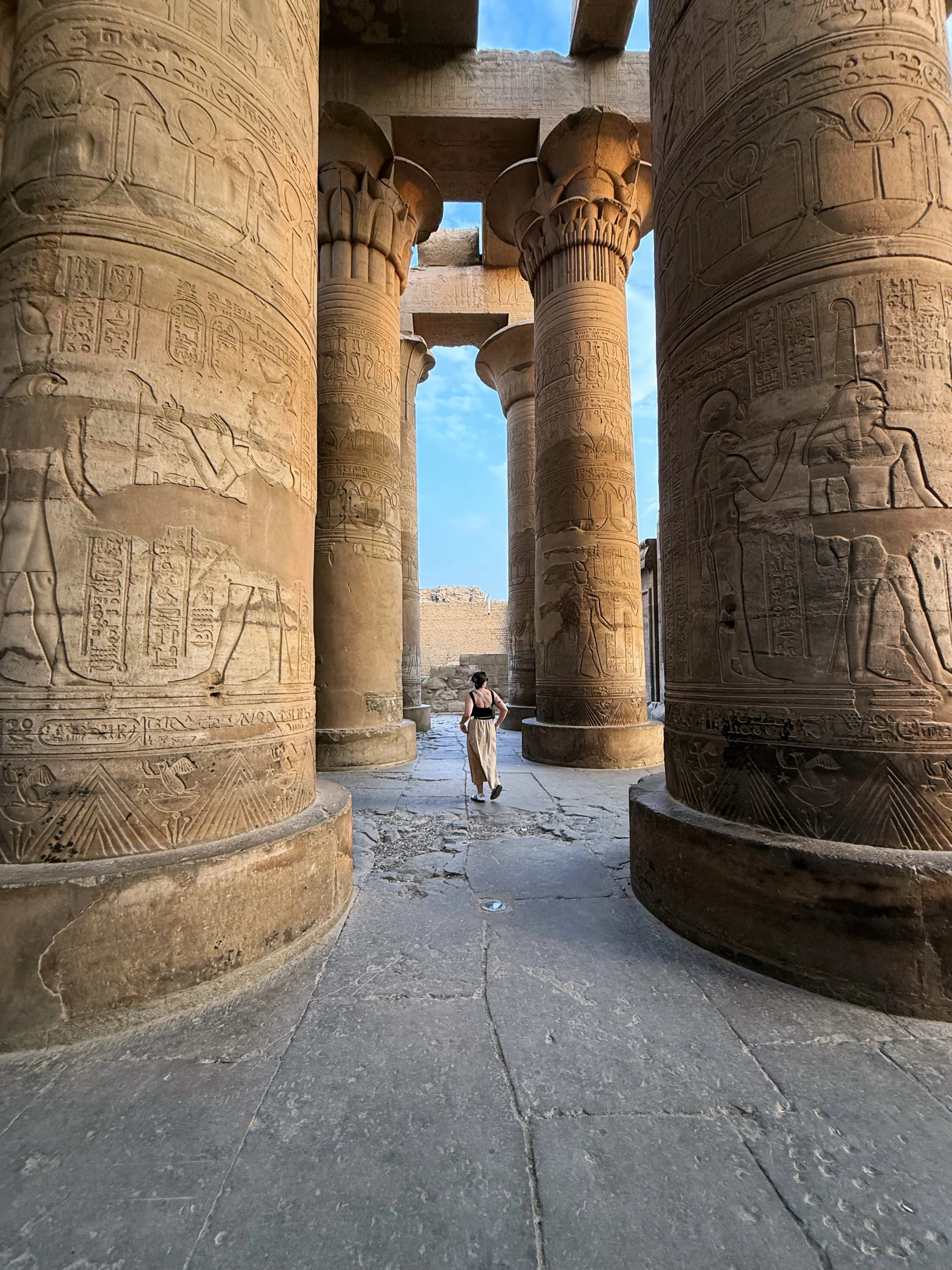 Inside the The Kom Ombo Temple in Aswan, Egypt