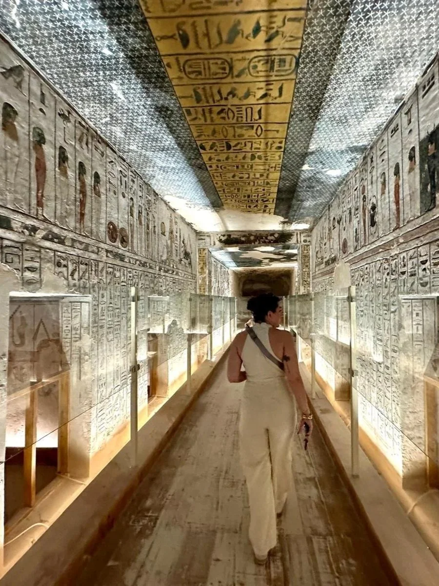 Inside a tomb at the Valley of Kings in Egypt