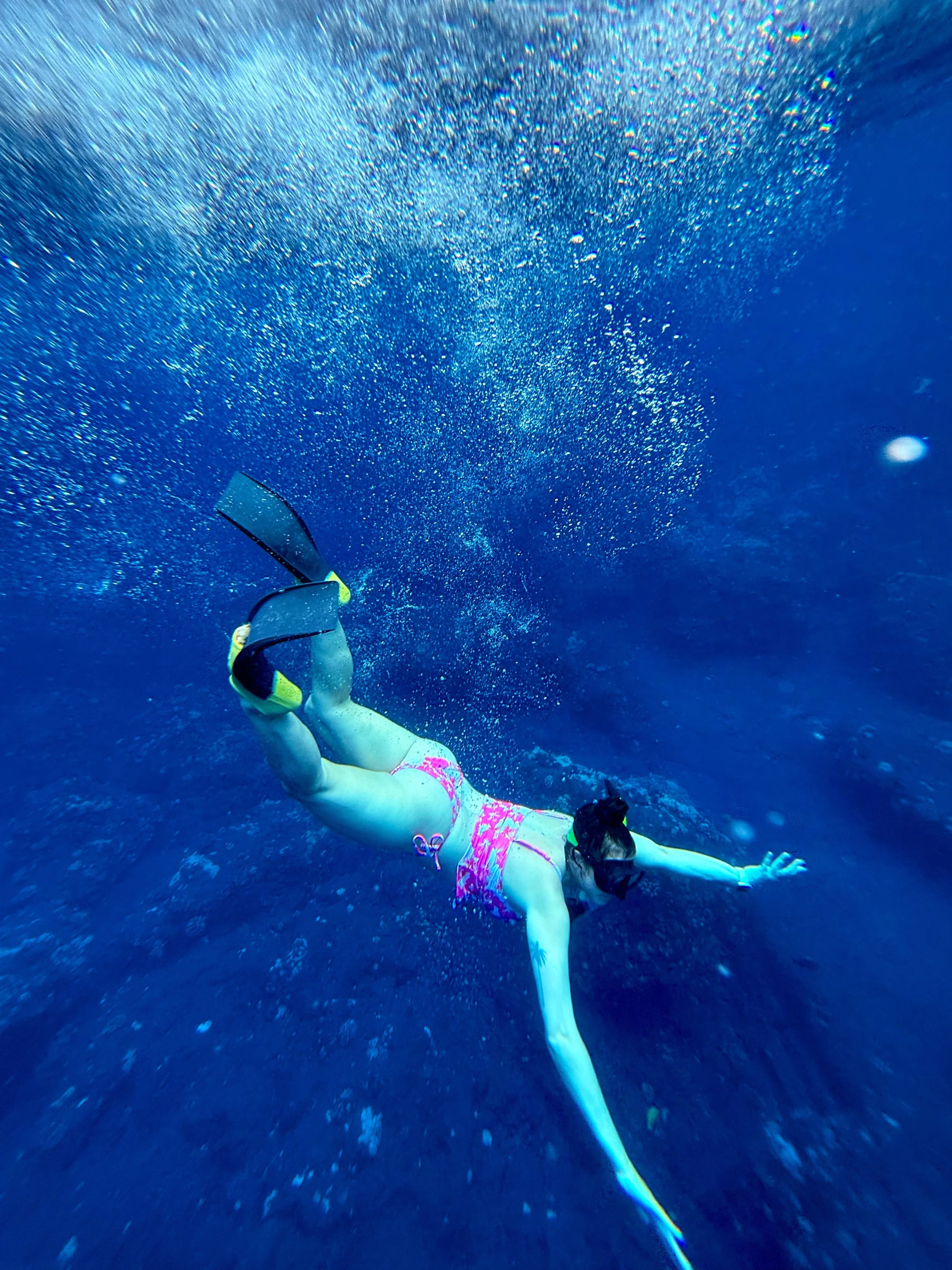 Snorkeling in a protected reef of Kealakekua Bay (Captain Cook) off the coast of Big Island