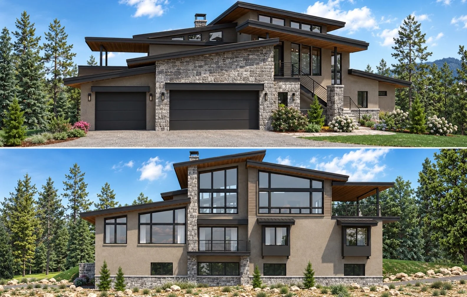 New project spotlight! We are in for permitting on this beautiful home coming up in Conifer! #customhomes #architecture #design #colorado