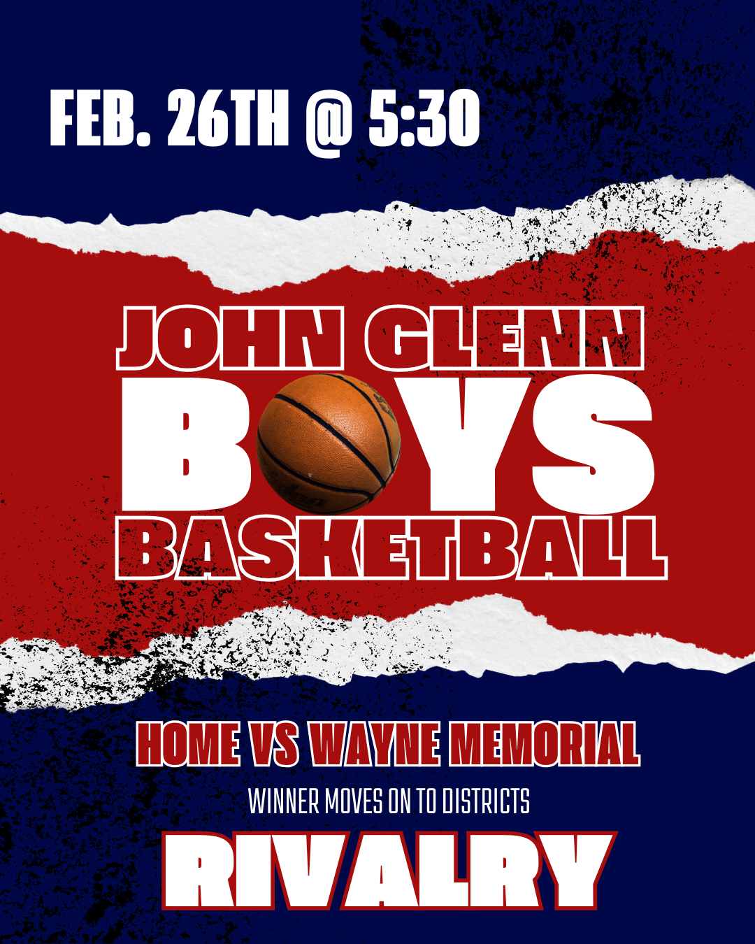 I made a digital promotion for a high school basketball team’s district championship game. This project expanded my horizon and experience to include diverse sports teams. This championship game was important to the community, which I emphasized by c