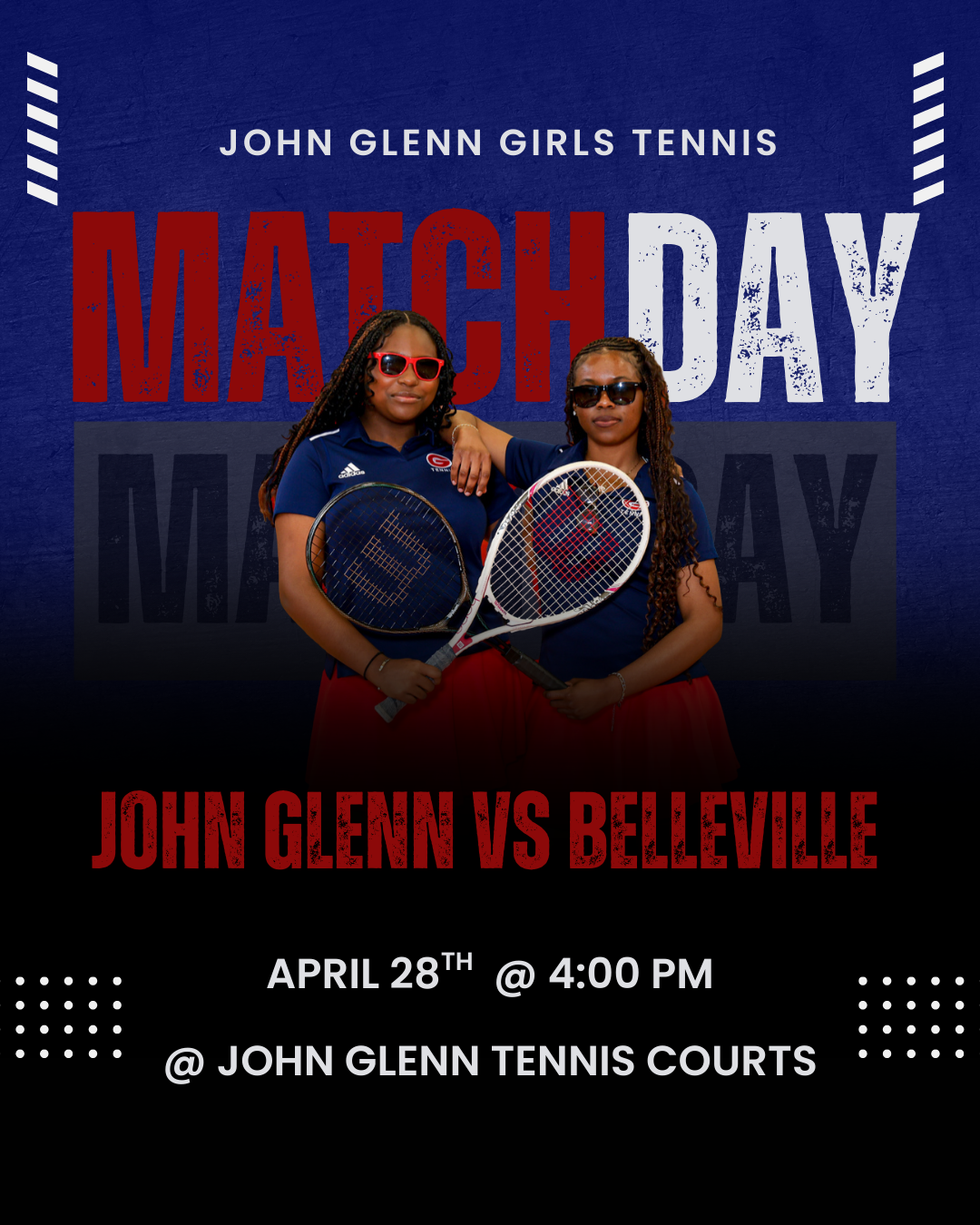 I created content for a high school tennis team to promote matches. This experience allowed me to practice digital media, social media management, and planning for sports teams. 