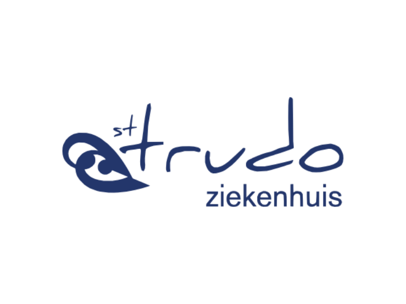 Logo met een hart en de tekst 'st rudo ziekenhuis' in blauw.
