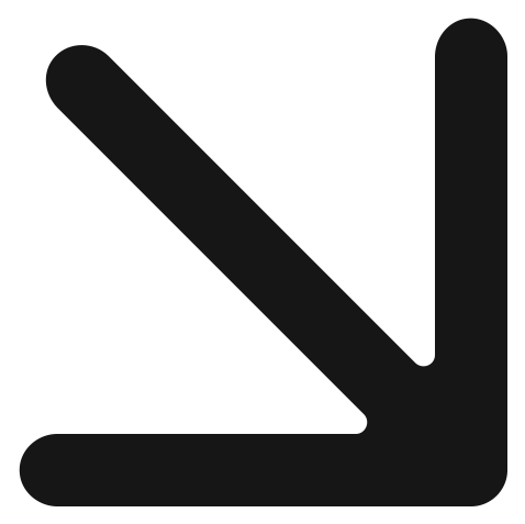 A black arrow pointing downward and to the left.