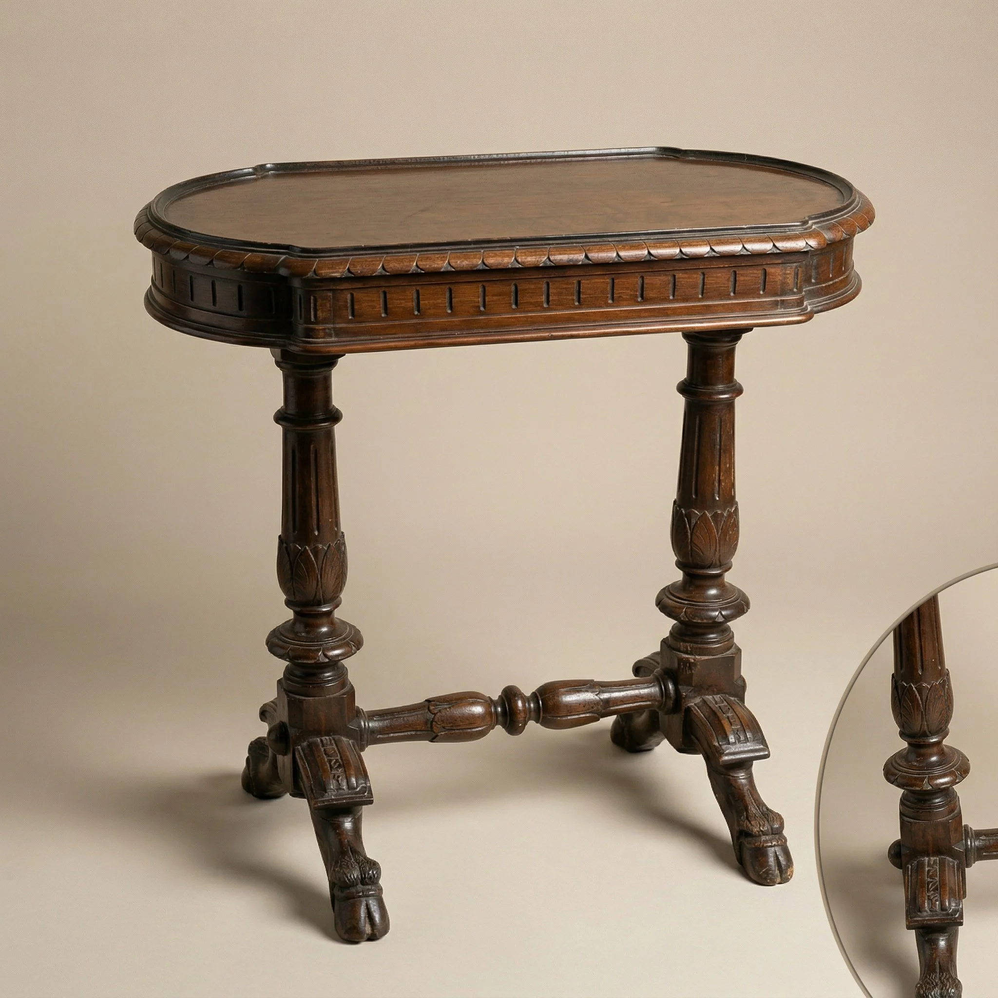 VICTORIAN WALNUT LIBRARY TABLE