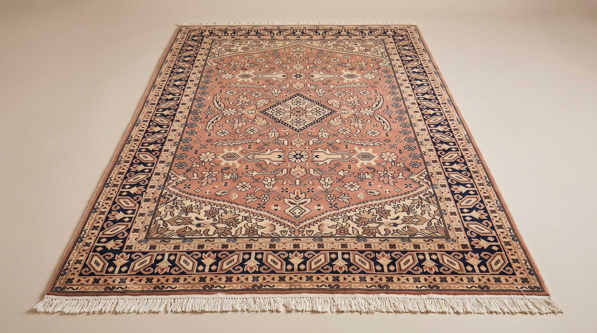 Persian-Style Floral Medallion Rug