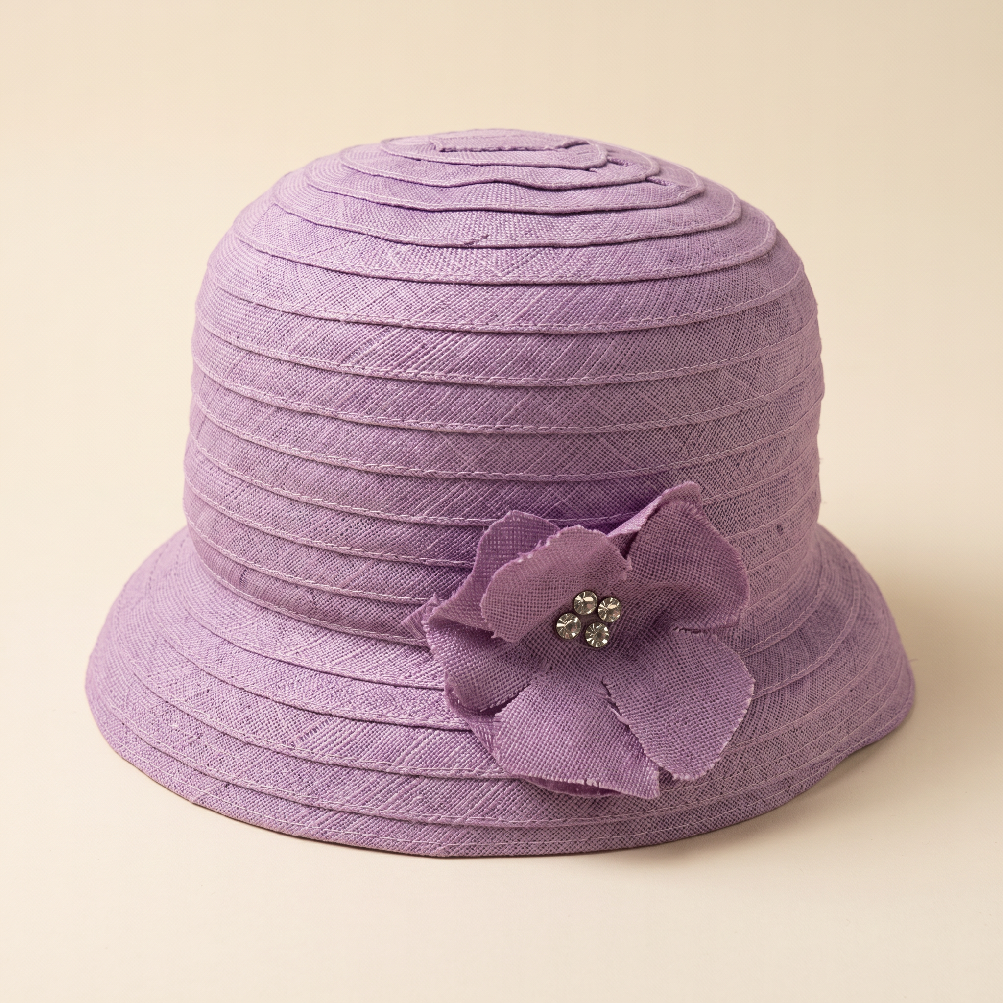 Lavender Flower Cloche Hat
