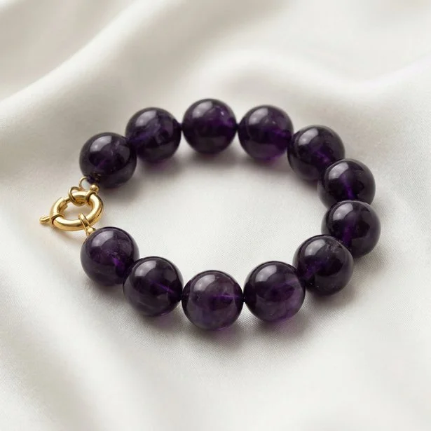 Amethyst Bead Bracelet