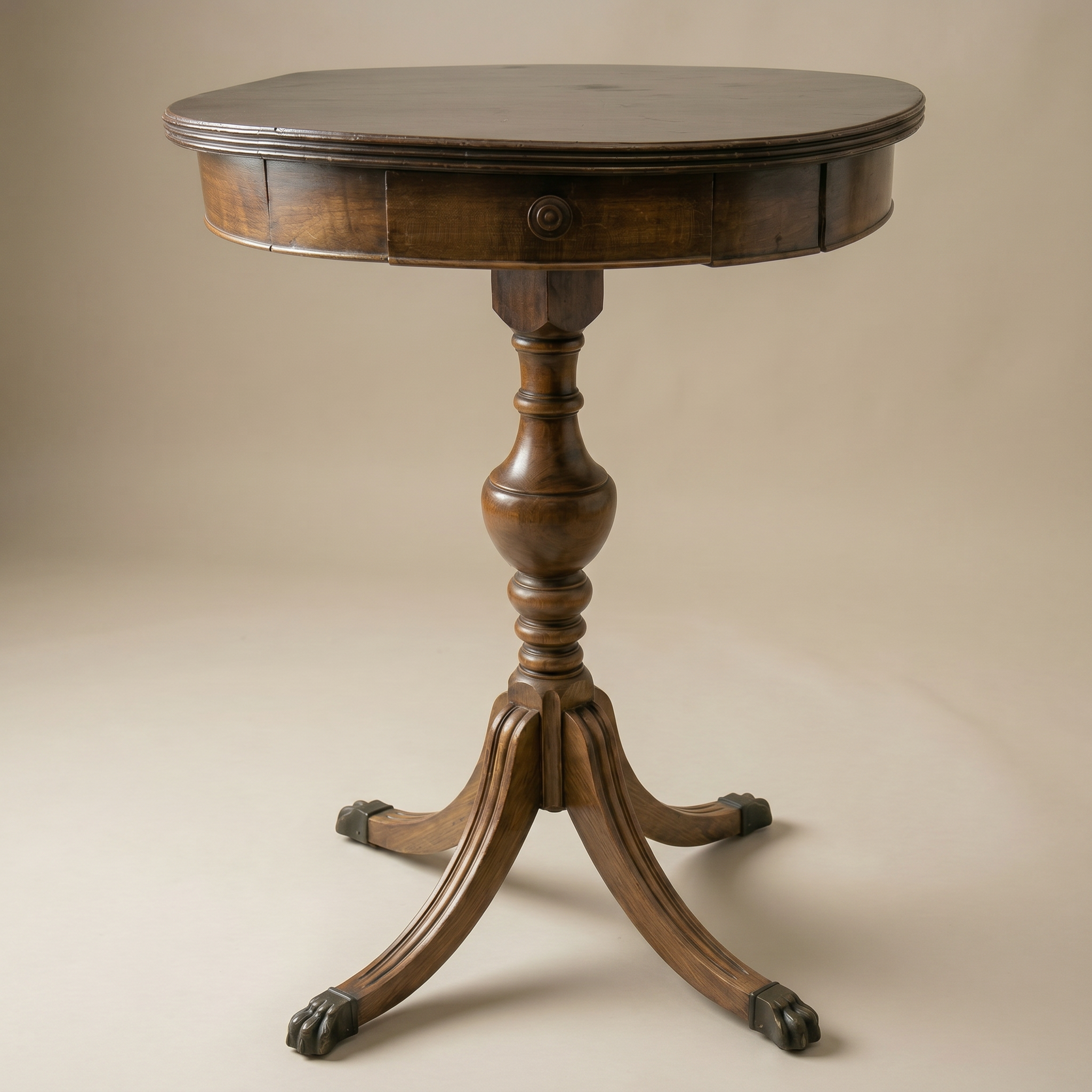 Imperial Mahogany Drum Table