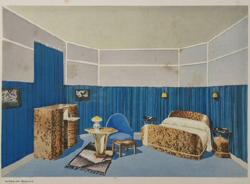 Likely Editions Albert Morancé, "Intèrieurs français pierre chareau chambre a coucher"