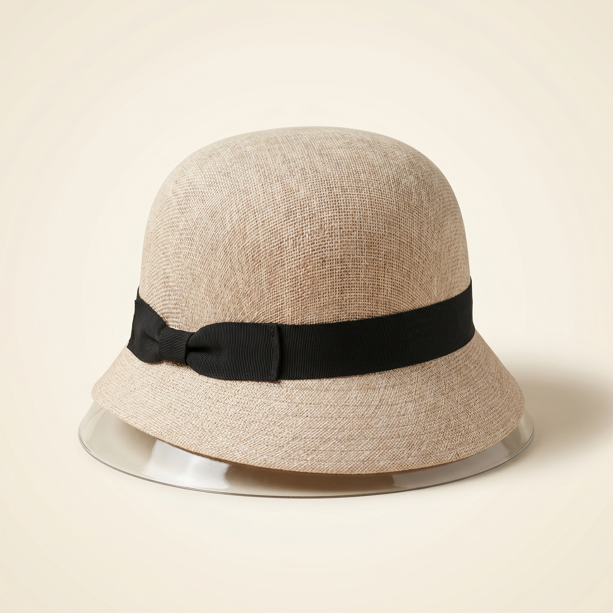 Natural Woven Cloche Hat