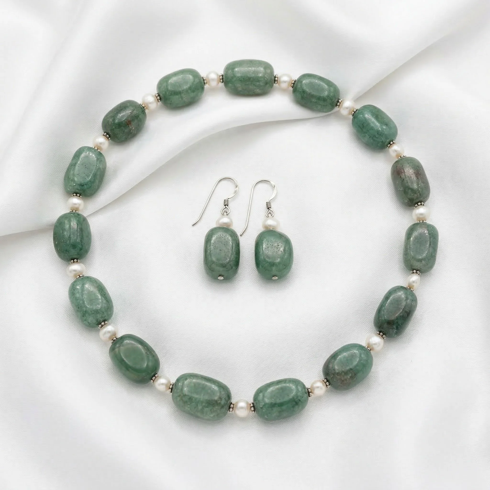 Jade & Pearl Jewelry Set