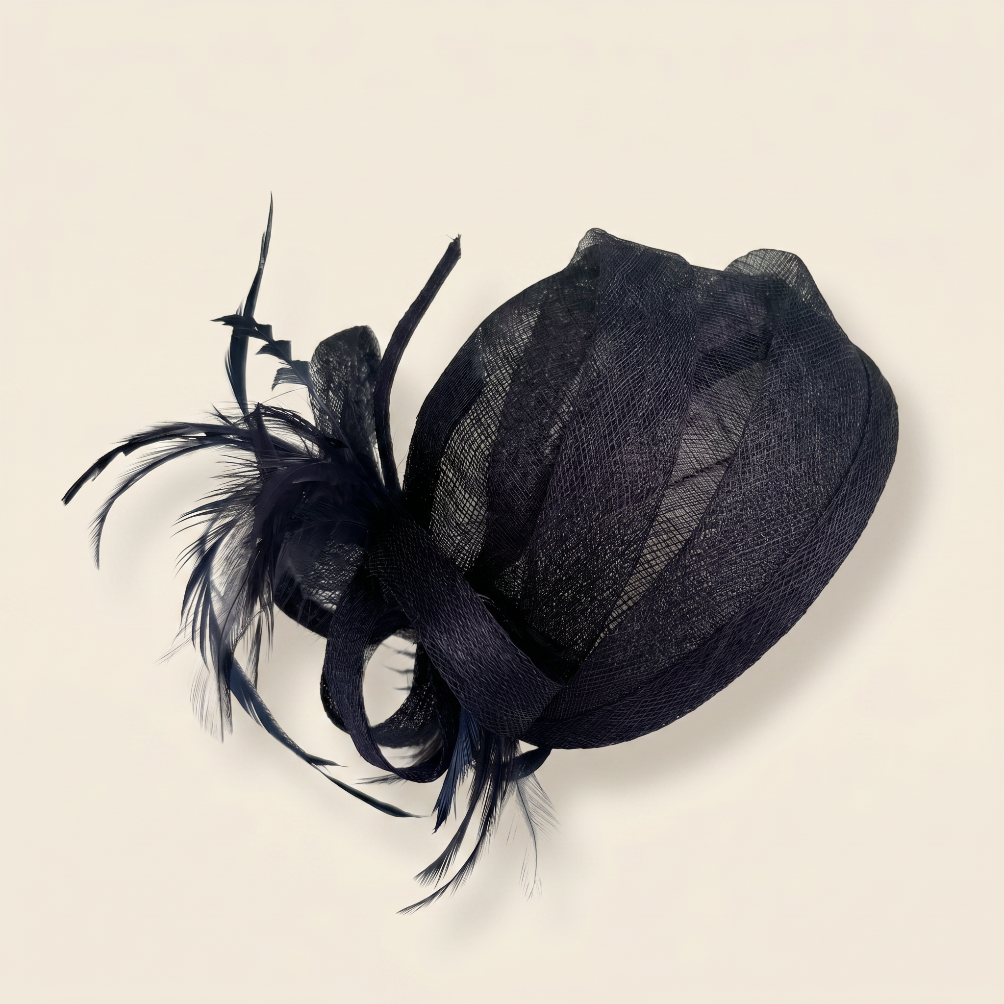 Black Feather Fascinator Hat