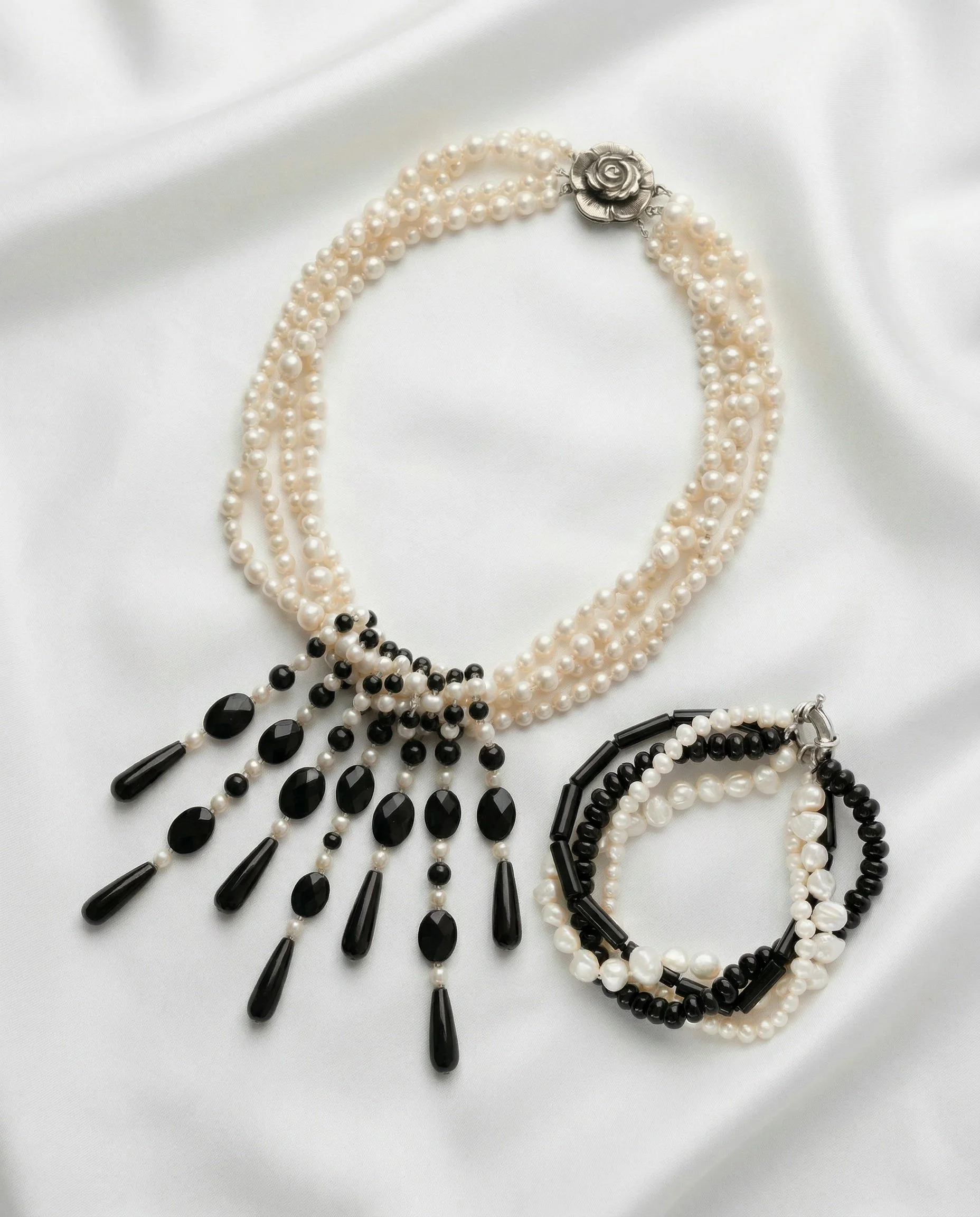 Black & White Statement Necklace