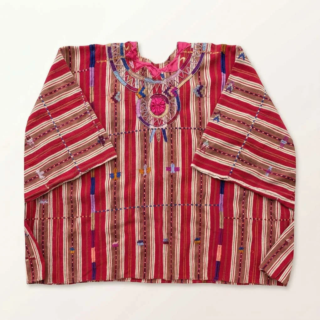 Handwoven Guatemalan Striped Huipil