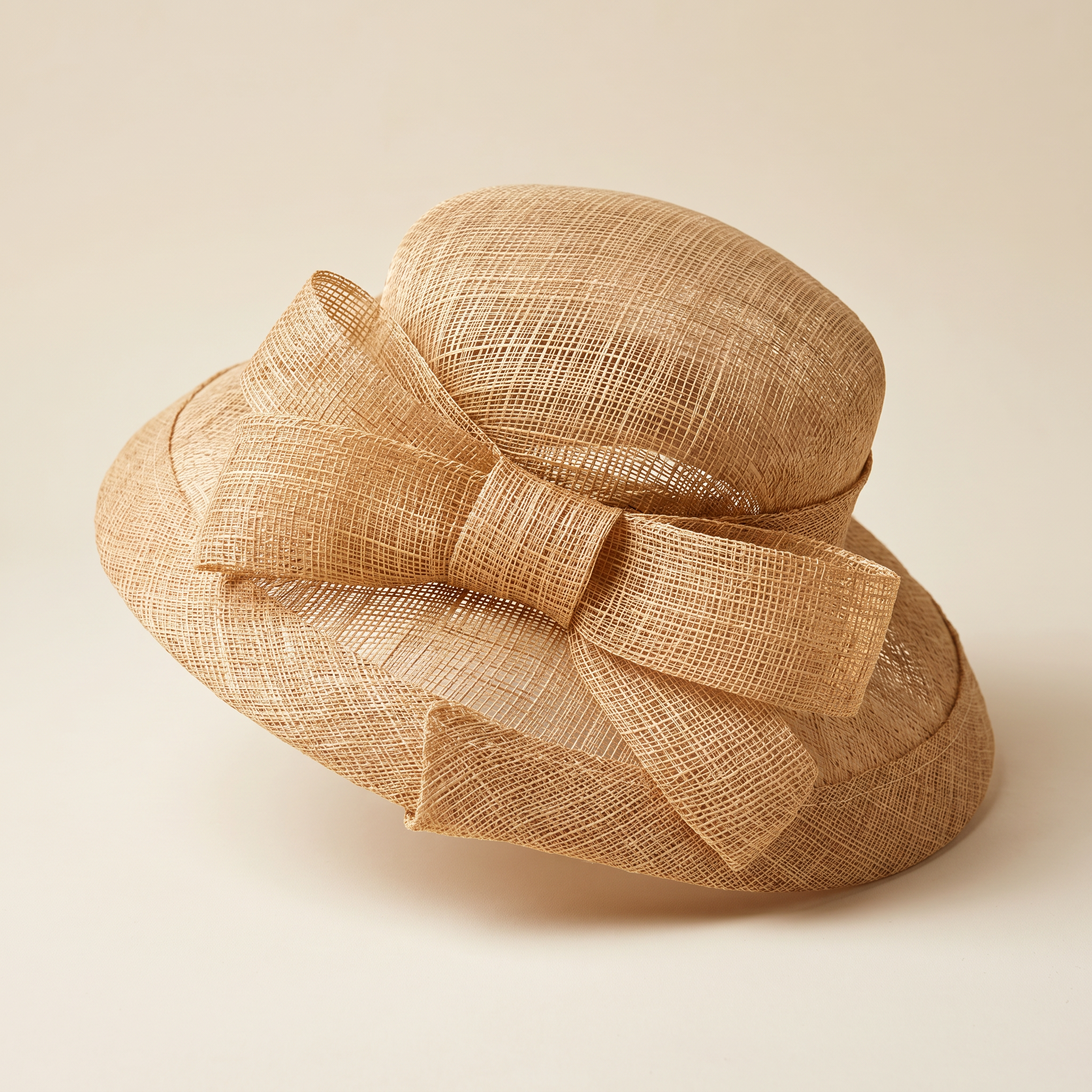 Natural Sinamay Cloche Hat