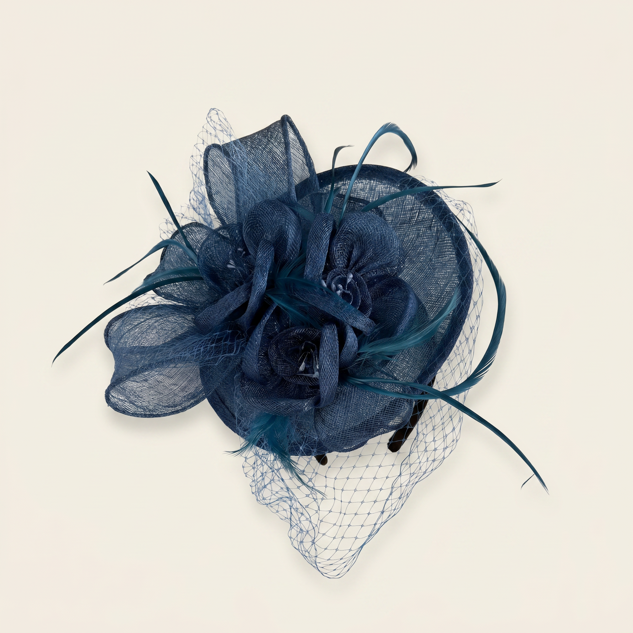 Deep Teal Floral Fascinator Headband
