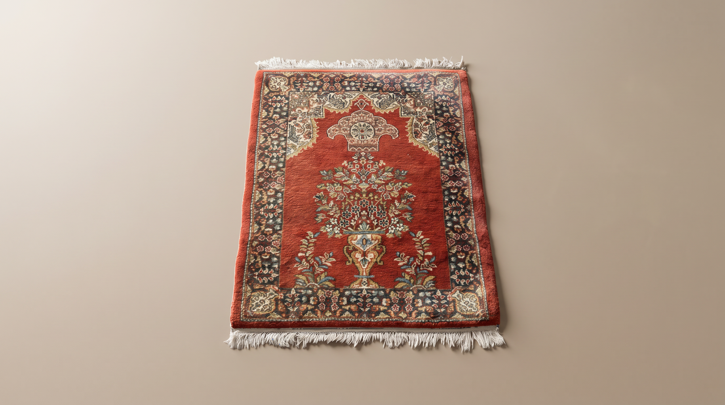 Persian-Style Floral Prayer Rug