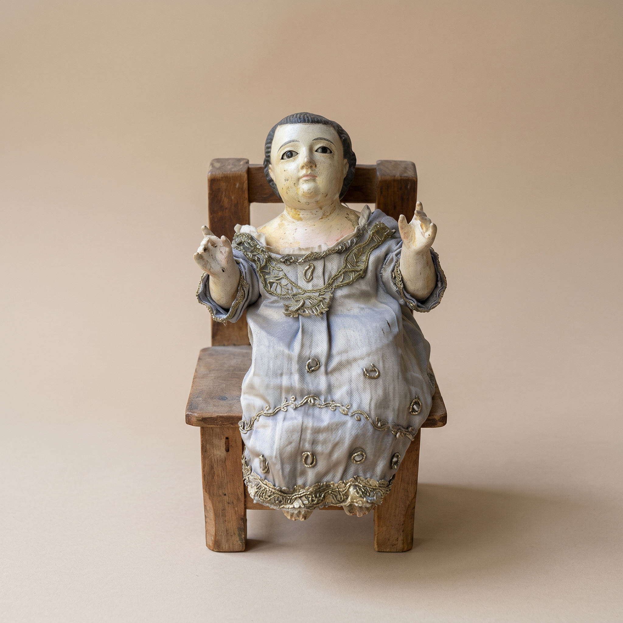 Christ Child (Niño Jesús) - 20th Century Polychrome Wood Carving