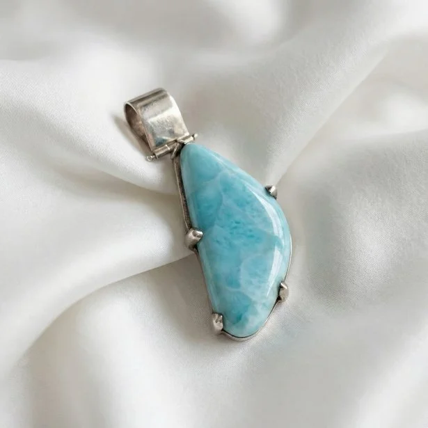 Larimar & Silver Pendant