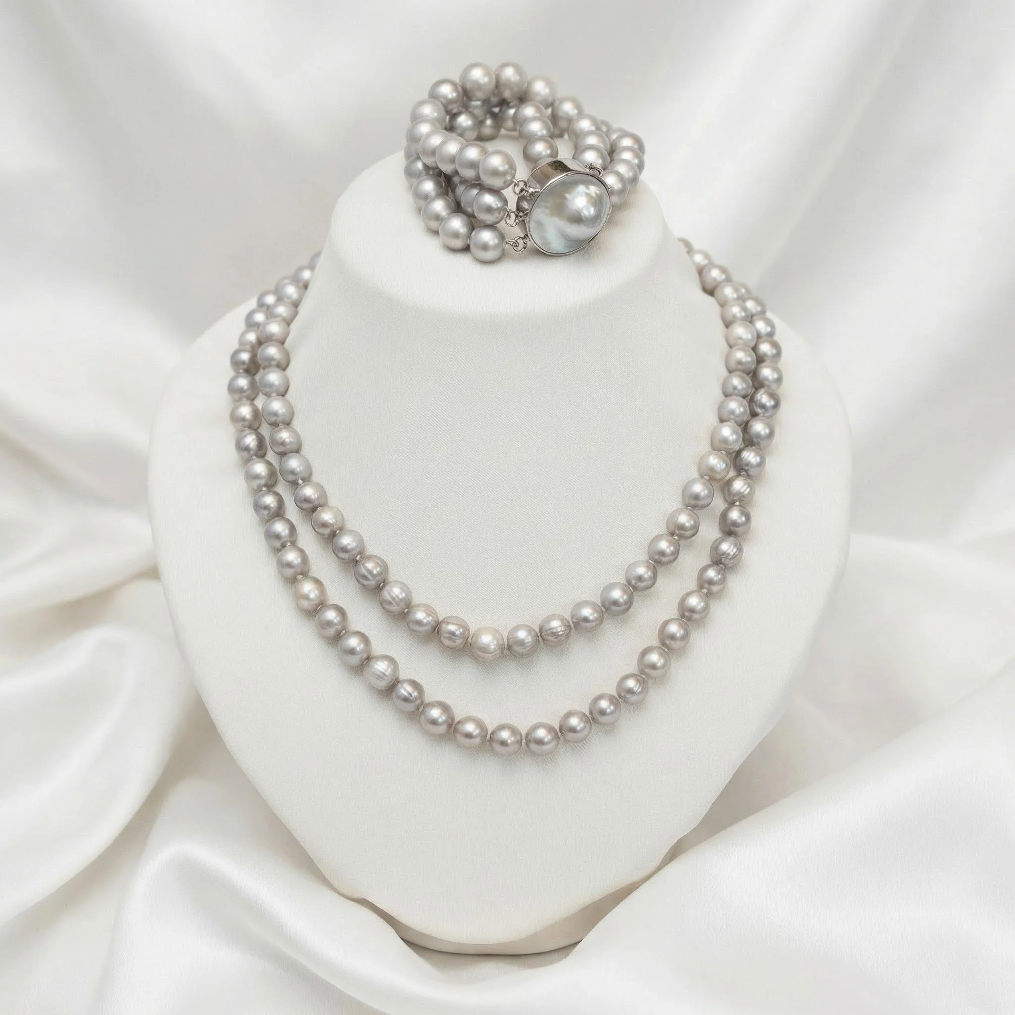 Silver Pearl Set