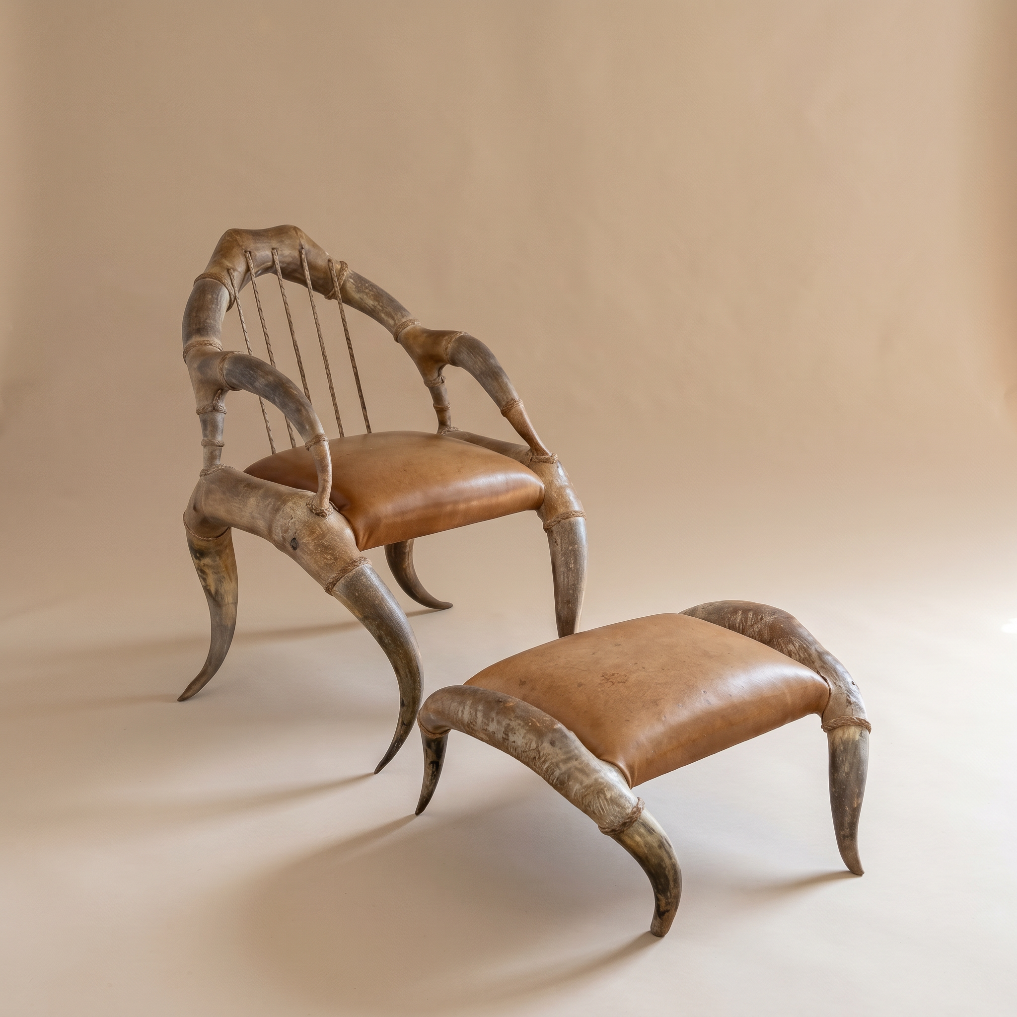 WATUSI HORN THRONE CHAIR