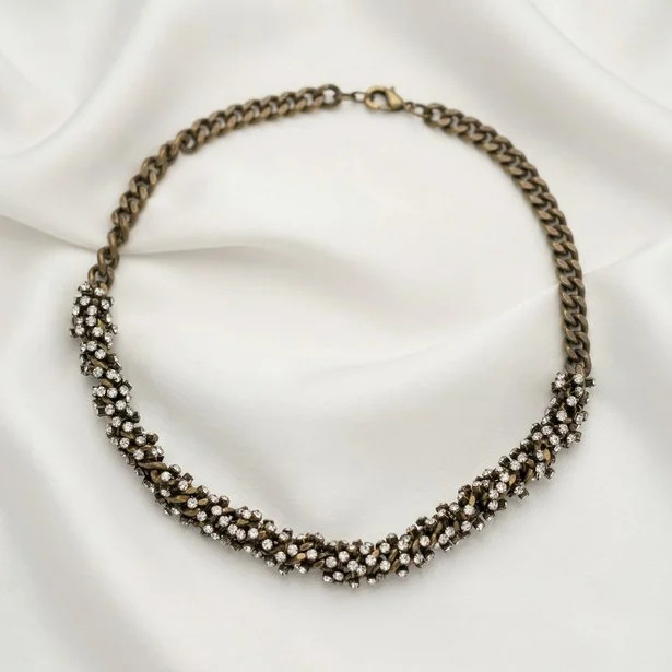 Crystal-Accented Chain Necklace