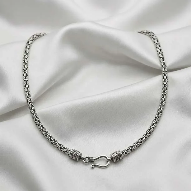 Classic Braided Sterling Silver Chain
