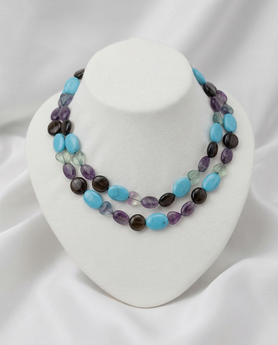 Double Strand Mineral Essence Necklace