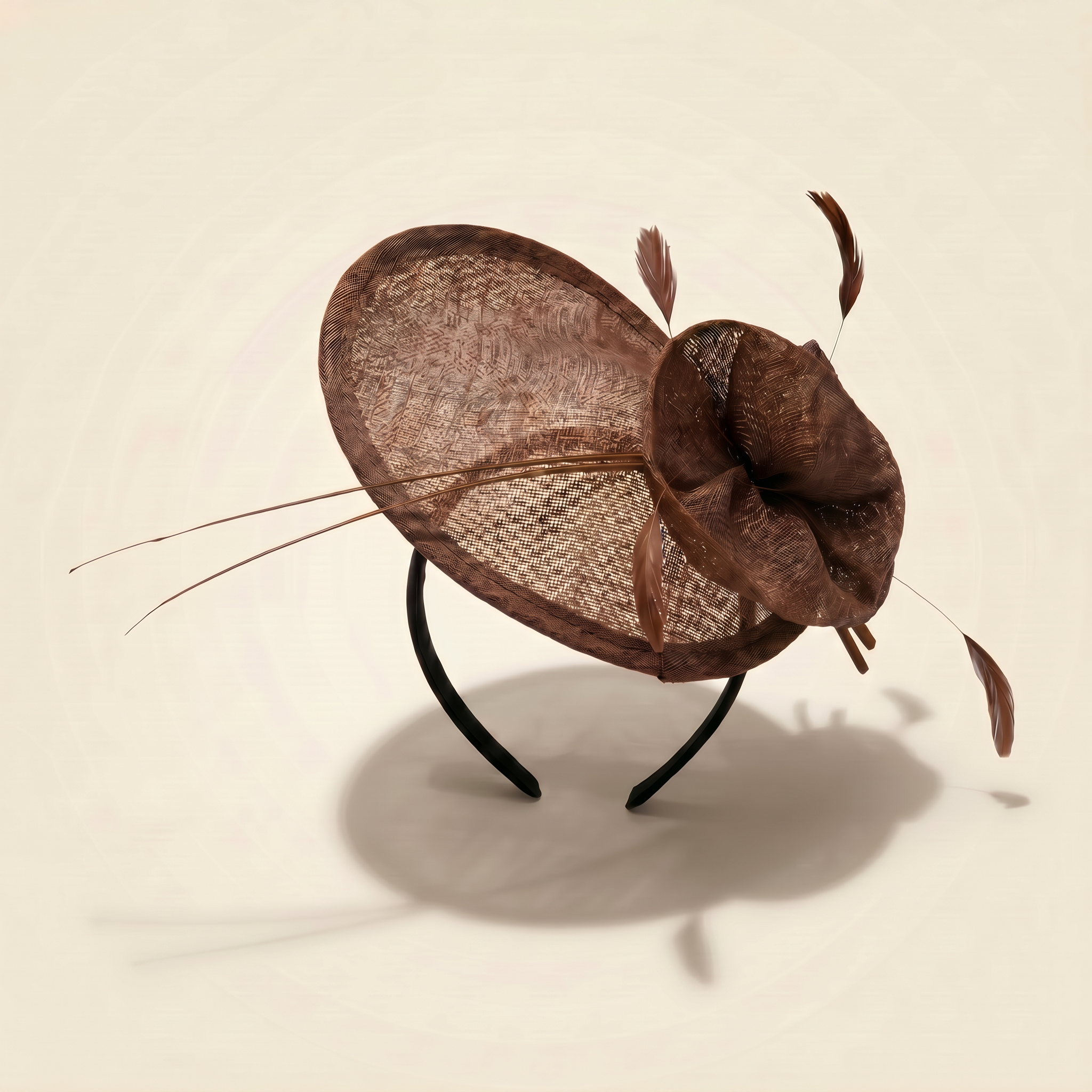 Brown Sinamay Headband Fascinator