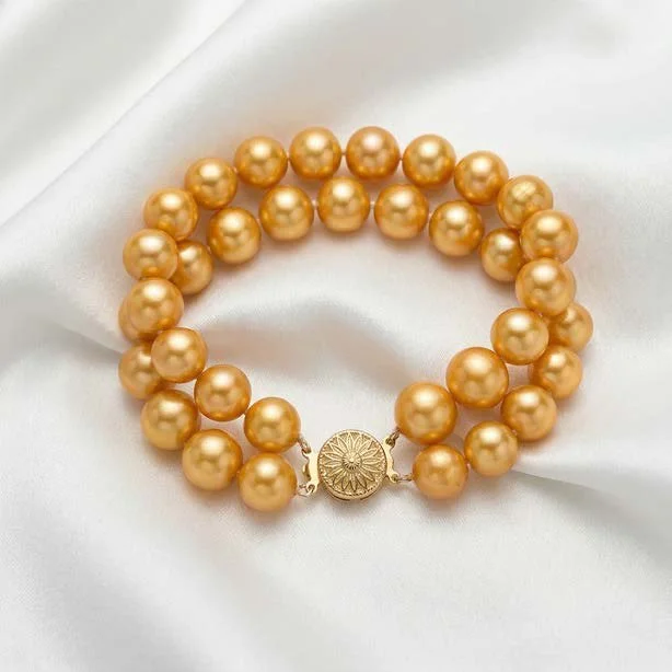 Warm Golden Pearl Bracelet