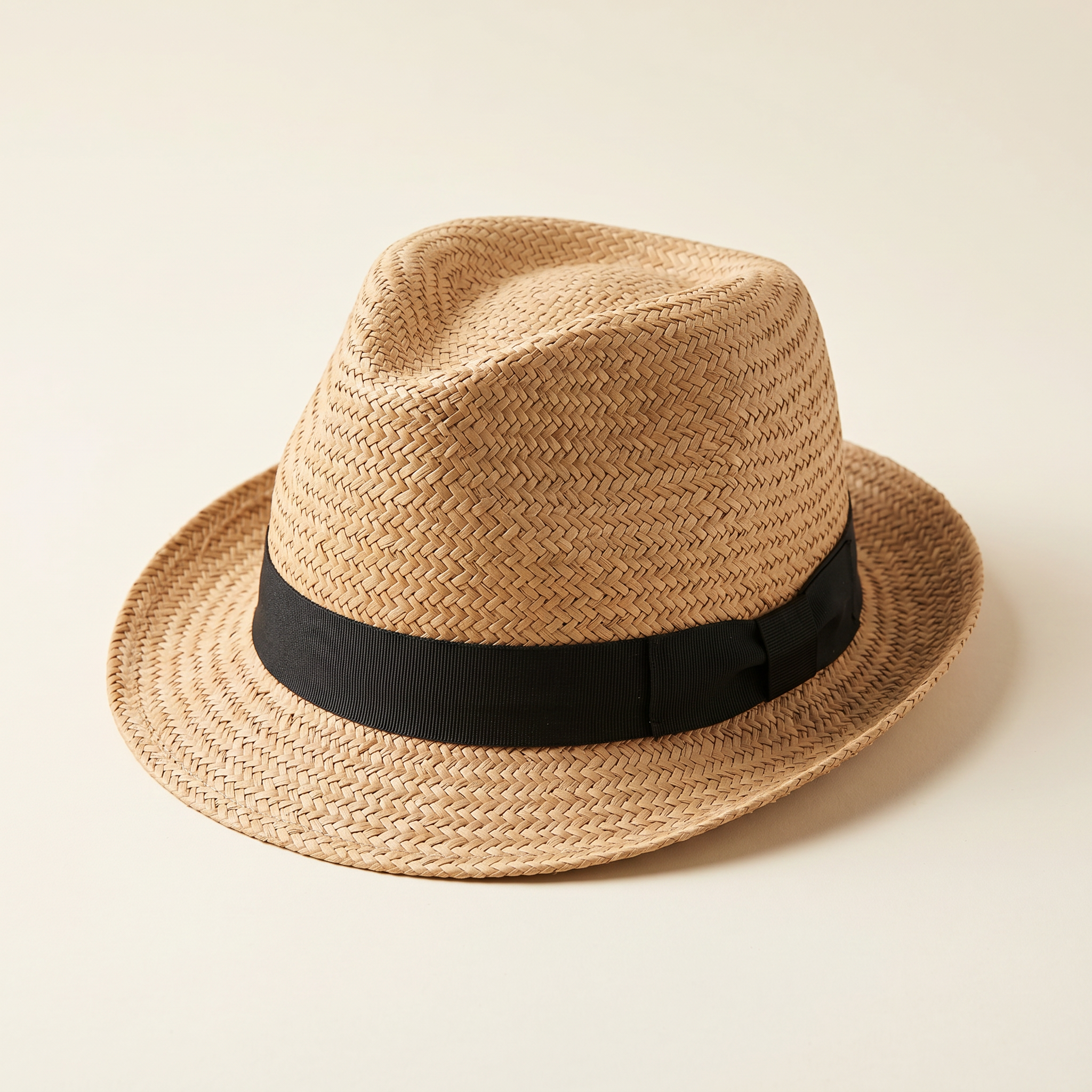Natural Woven Fedora Hat
