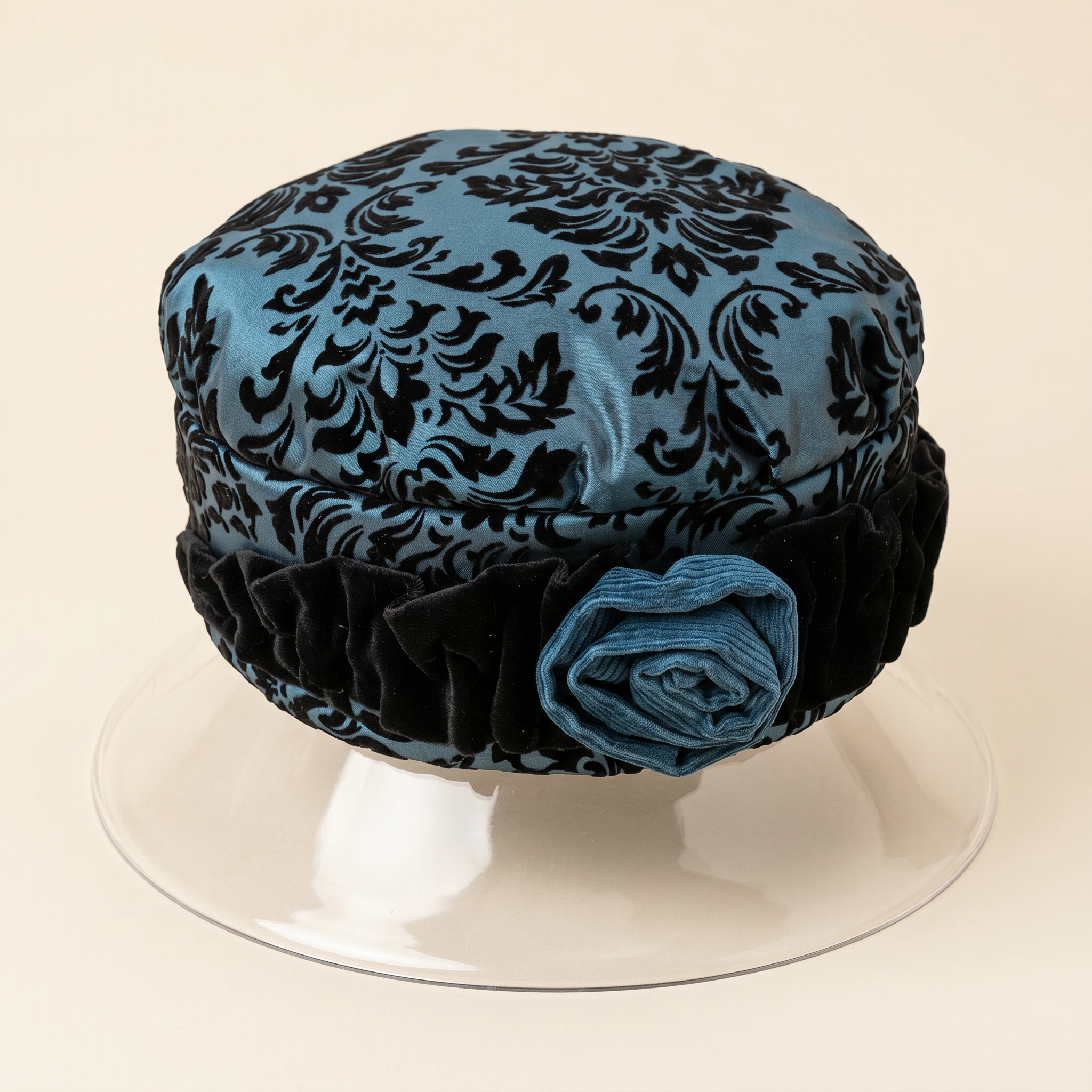 Blue Pillbox Hat