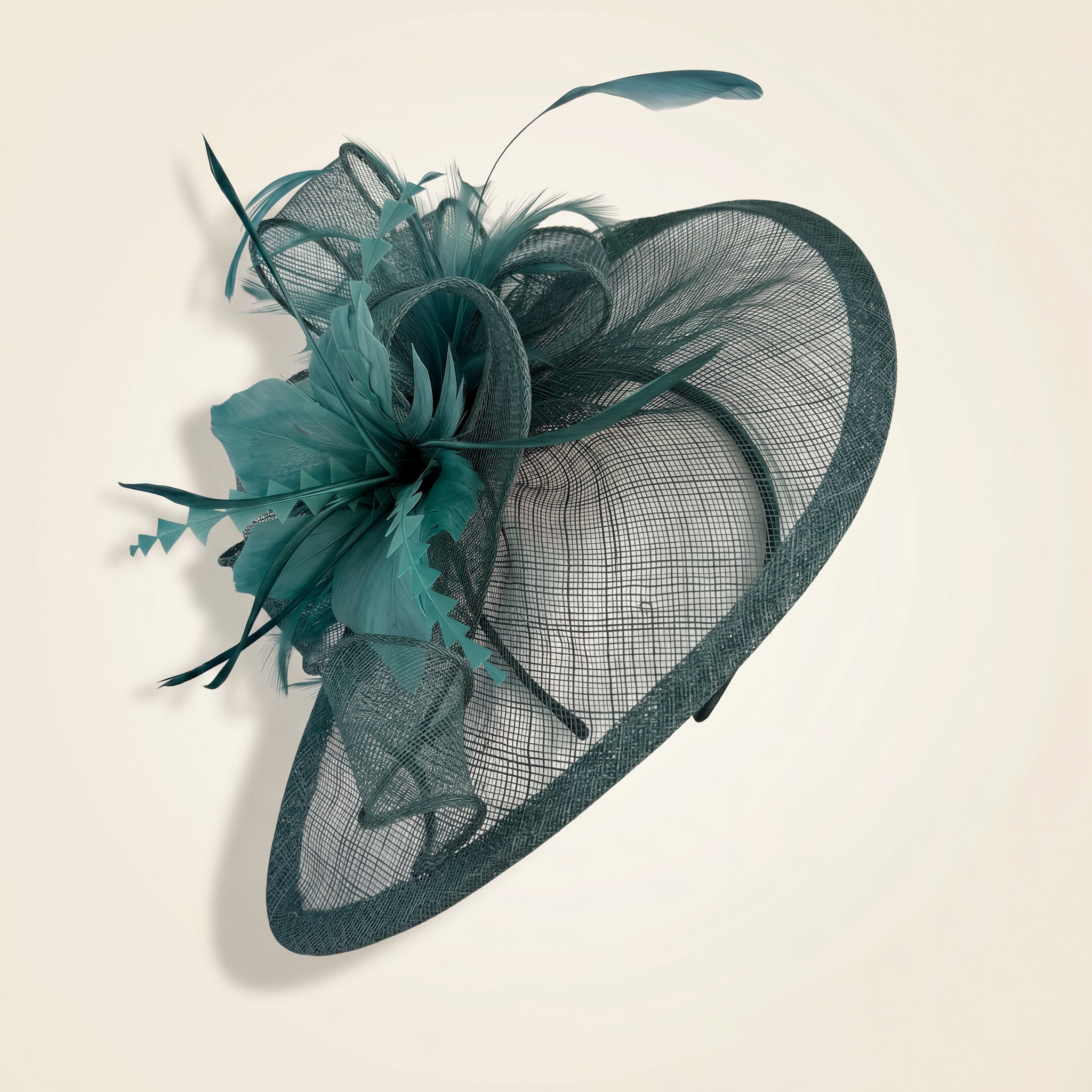 Emerald Sinamay Fascinator Headband