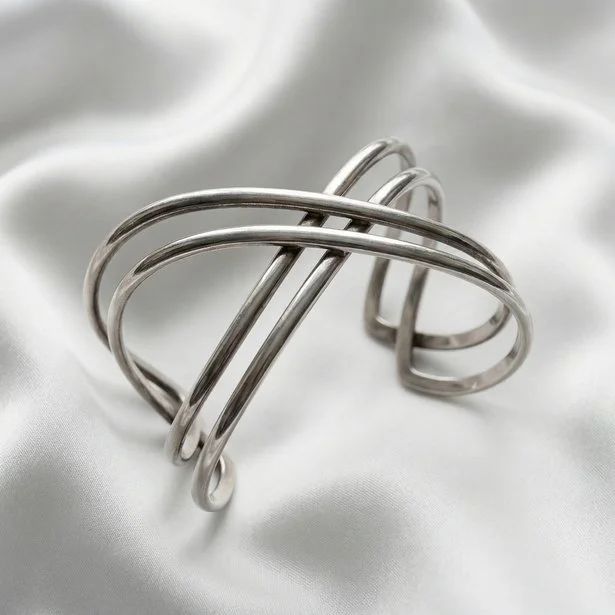 Curved Bar Open X Cuff