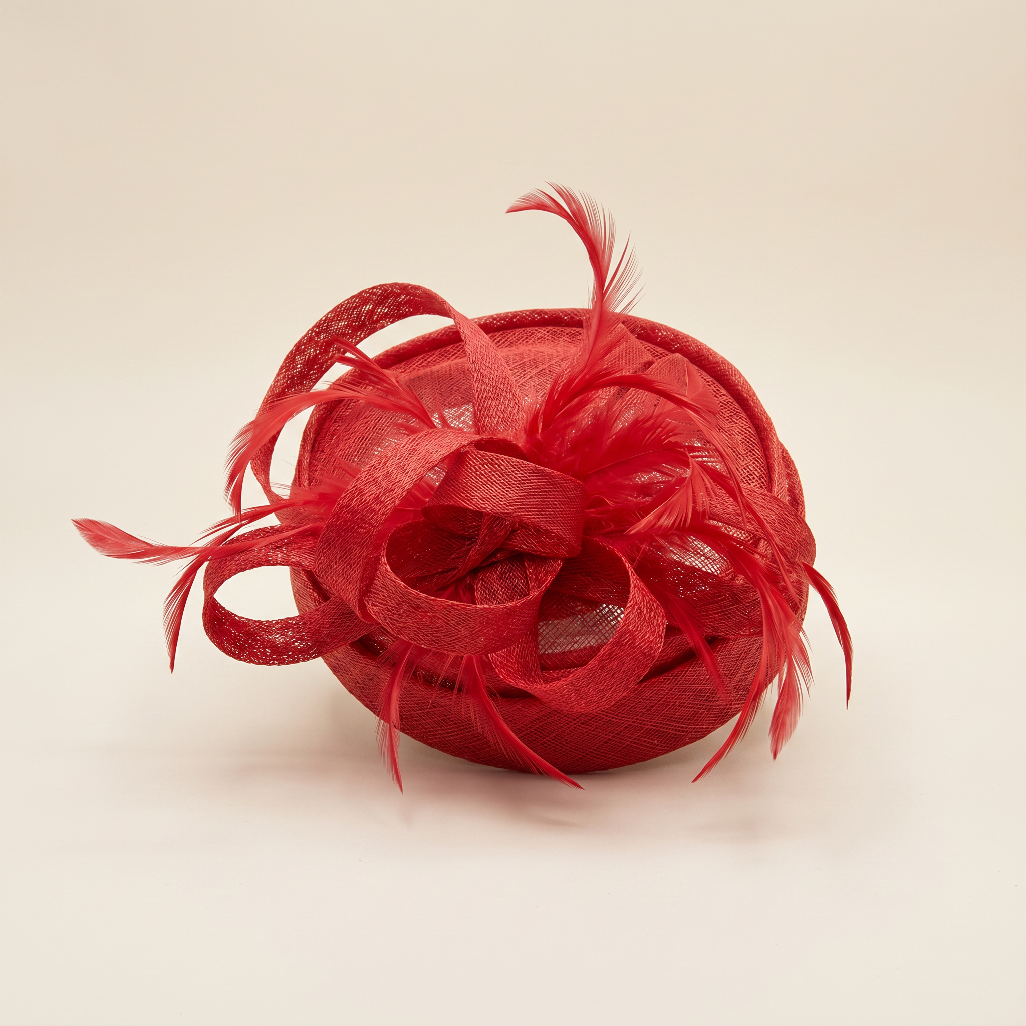 Red Feather Fascinator Hat