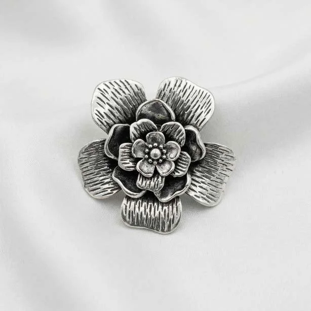 Floral Silver Ring