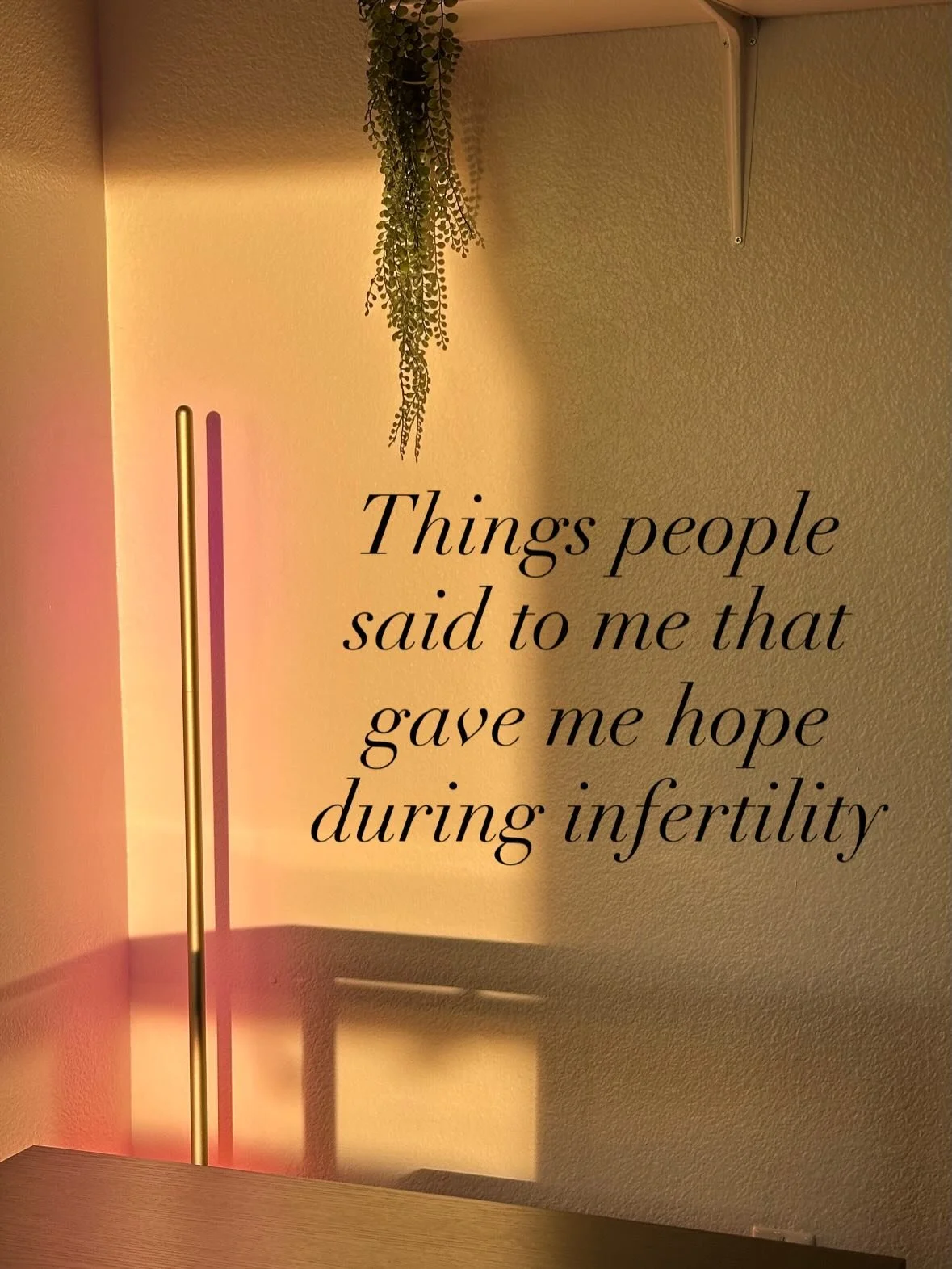 Infertility can feel incredibly isolating.
Sometimes the smallest sentences &mdash; from a doctor, a friend, or someone who has walked this road before &mdash; can be the thing that helps you keep going.

If you&rsquo;re navigating infertility, IVF, 