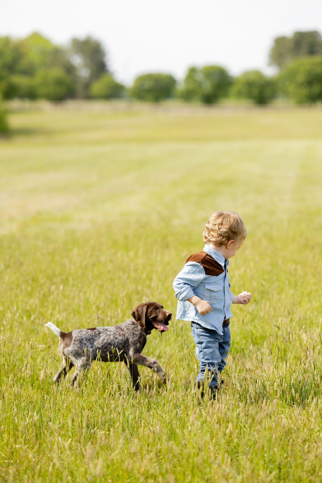 A family portrait session in the fields at Sable & Vine