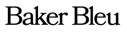 Baker Bleu logo in black text